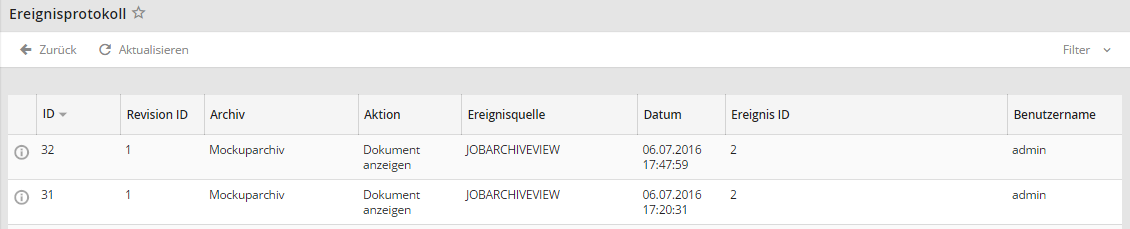 Ereignisprotokoll Ereignisprotokoll