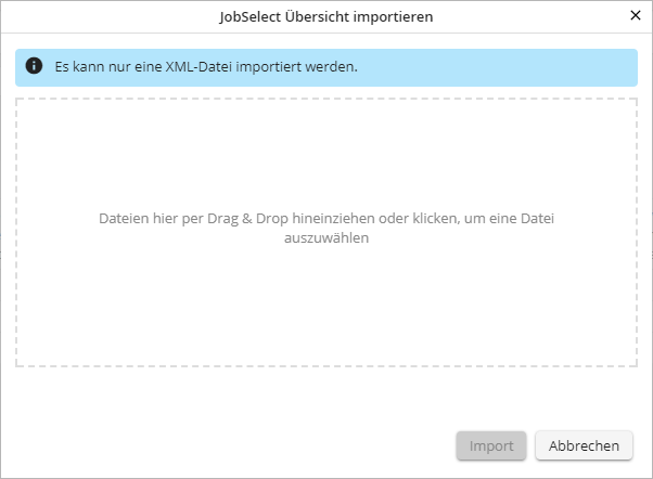 Übersicht importieren Übersicht importieren