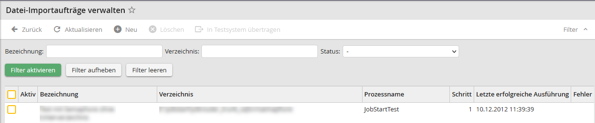 Datei-Importaufträge verwalten