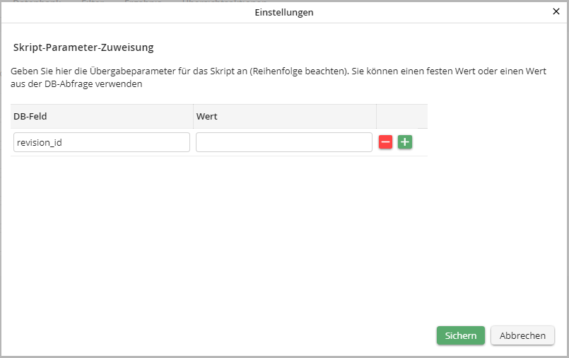 Skript-Parameter-Zuweisung