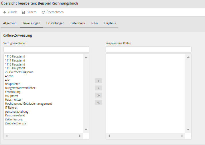 Rollen zuweisen Rollen zuweisen