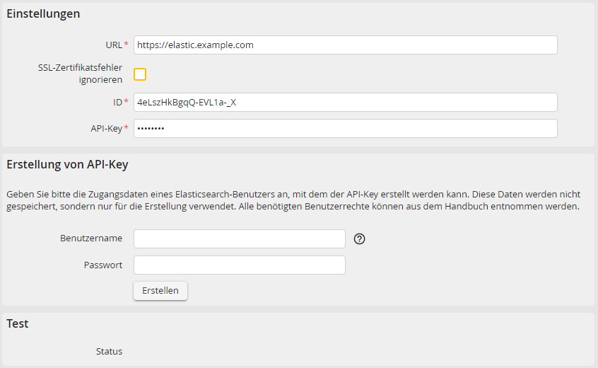 Elasticsearch: Konfiguration Elasticsearch: Konfiguration