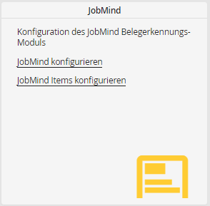 JobMind-Modulkonfiguration JobMind-Modulkonfiguration