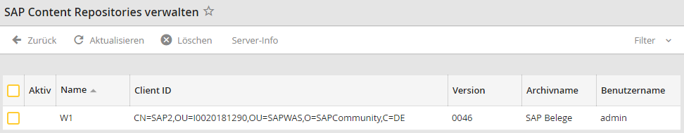 Übersicht Content-Repositories Übersicht Content-Repositories