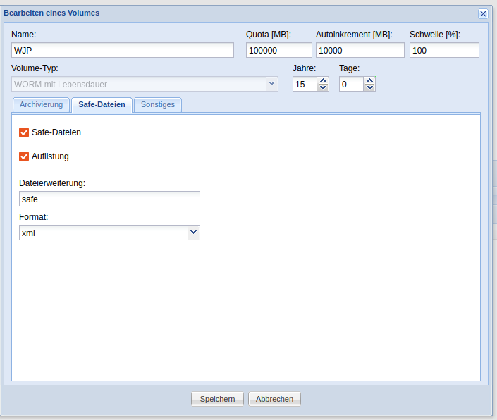 Safe Dateien Safe Dateien