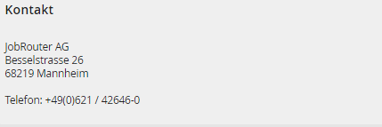 Systeminformationen – Allgemein, Abschnitt Kontakt Systeminformationen – Allgemein, Abschnitt Kontakt