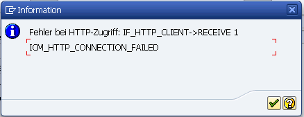 Negativer Verbindungsversuch Negativer Verbindungsversuch