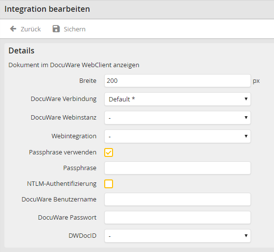 DocuWare WebClient einstellen