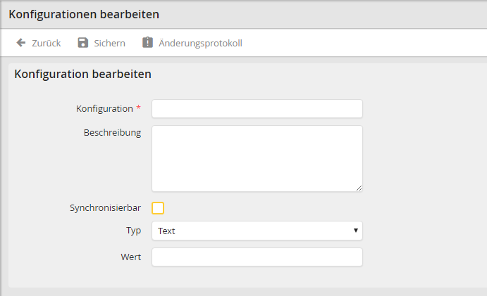 Konfigurationen bearbeiten Konfigurationen bearbeiten