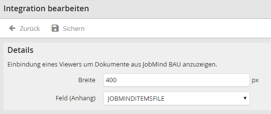JobMind BAU Integration konfigurieren