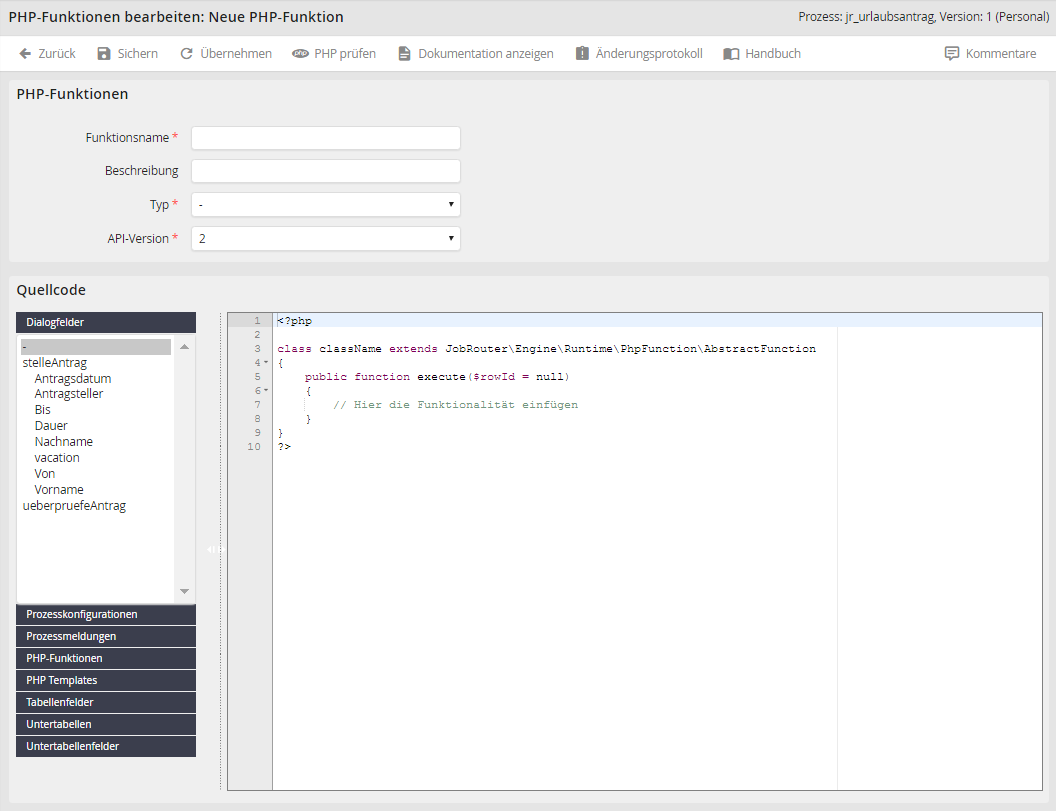 PHP-Funktionen bearbeiten PHP-Funktionen bearbeiten