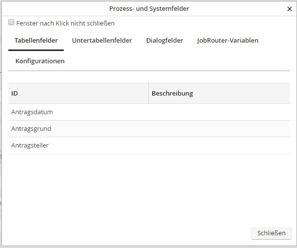 Prozess- und Systemfelder Prozess- und Systemfelder