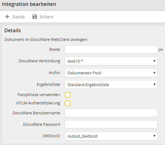 DocuWare WebClient einstellen (DocuWare Version ≥ 6.5) DocuWare WebClient einstellen (DocuWare Version ≥ 6.5)