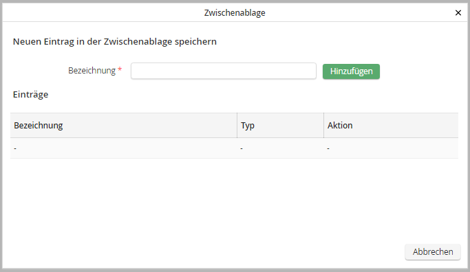 Dialogdesigner Speichern eines Eintrags in der Zwischenablage Dialogdesigner Speichern eines Eintrags in der Zwischenablage