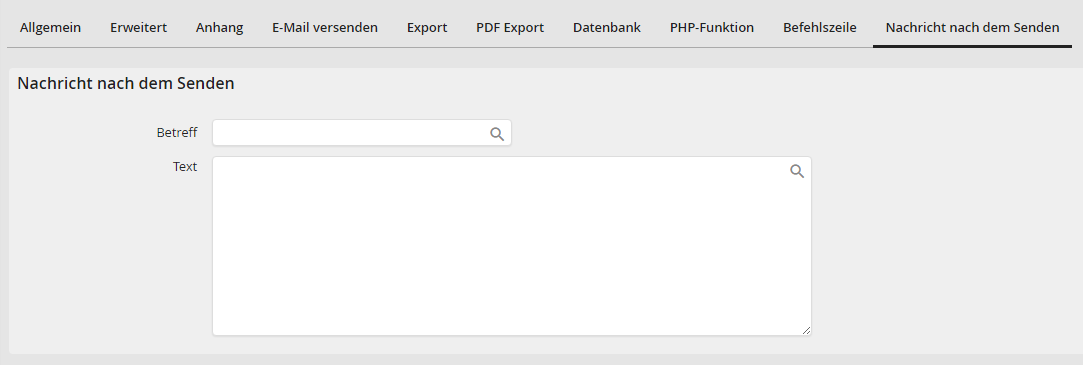 Nachricht nach dem Senden