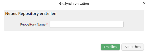 Erstellen eines neuen Repository