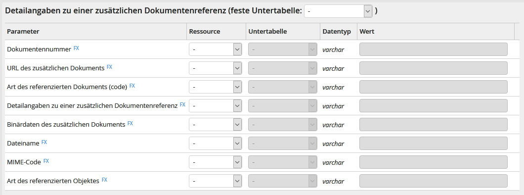 Ausgabeparameter: Detailangaben zu einer zusätzlichen Dokumentenreferenz Ausgabeparameter: Detailangaben zu einer zusätzlichen Dokumentenreferenz