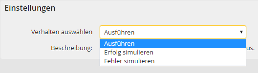 Simulationseinstellungen