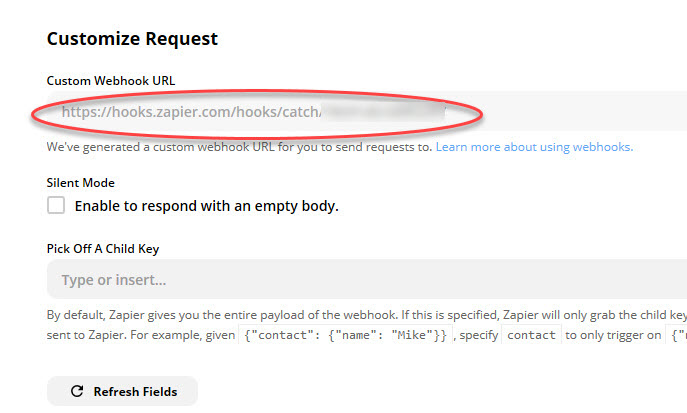 Webhook URL Webhook URL