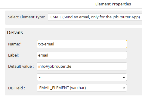Email element