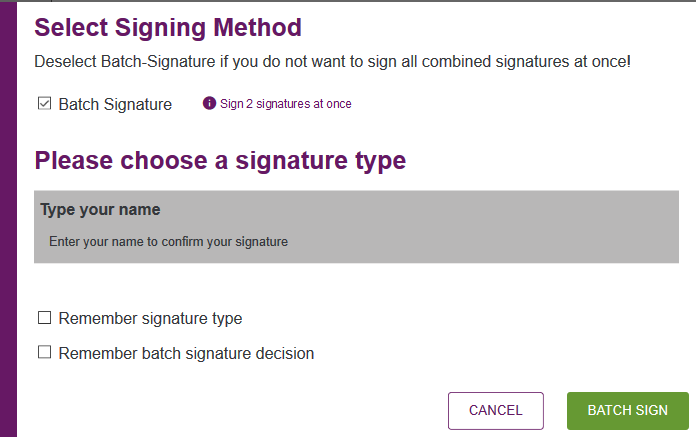 Batch Signature Simple Batch Signature Simple