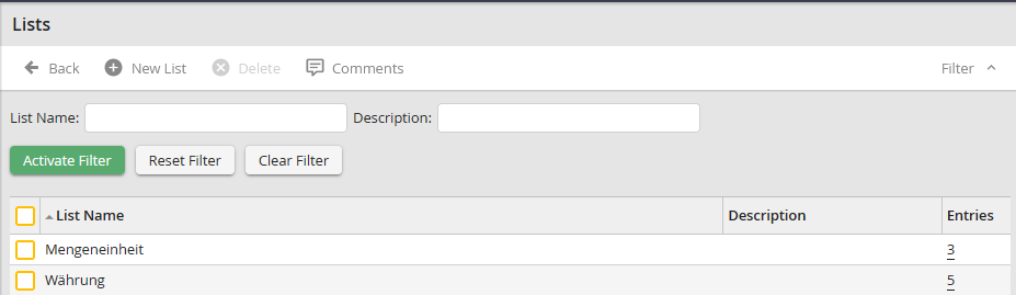 Filtering Lists