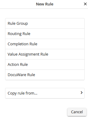 Rules types overview