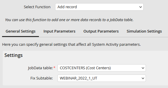 JobData General settings