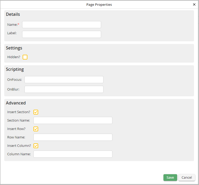 Set up Page Properties