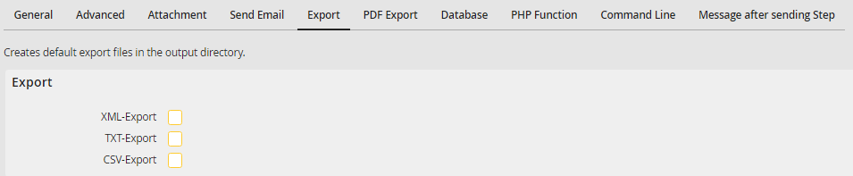 Exporting data