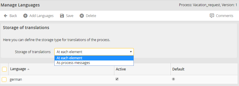 Manage Languages