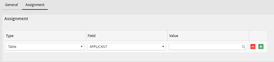 Assignment inside the Value Assignment Rule