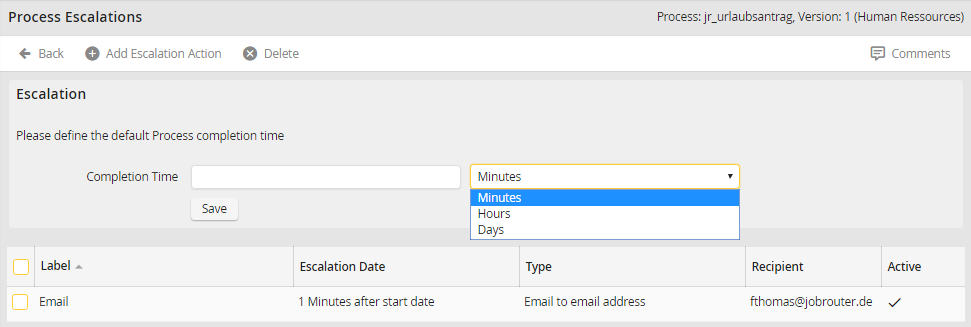 Process Escalation Rules Process Escalation Rules