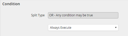 Split type in the condition of the routing rule