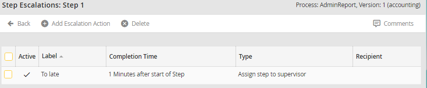 Step Escalations