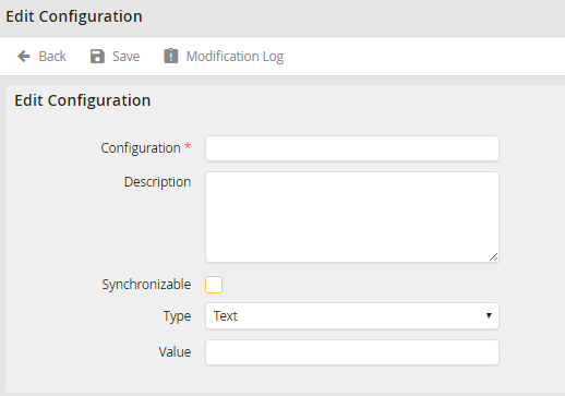Add Configuration