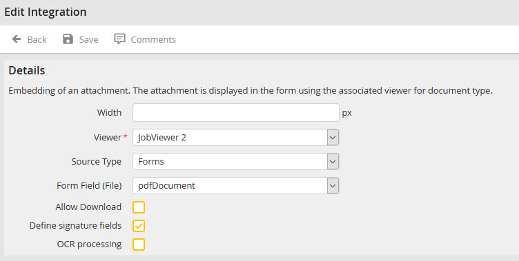 Edit Integration