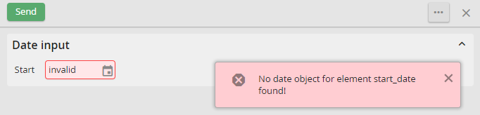 Invalid date input