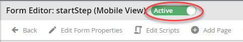 Activate mobile dialog