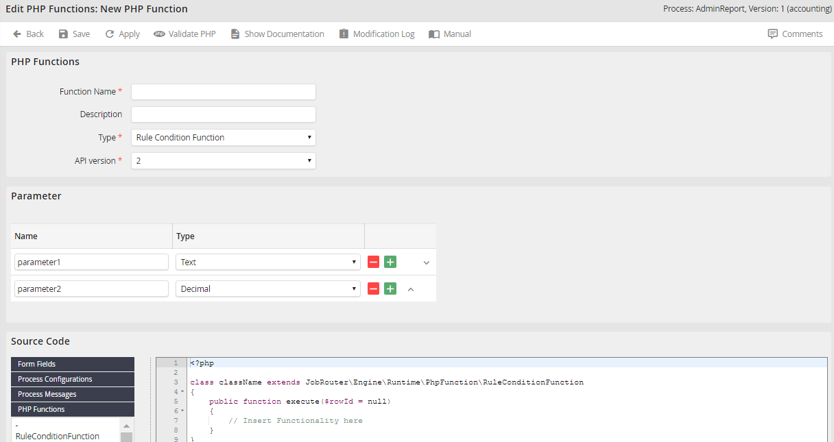 Editing PHP functions