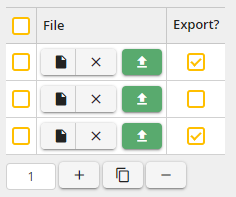 Mark files for export