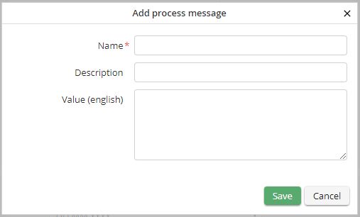 Adding a process message Adding a process message