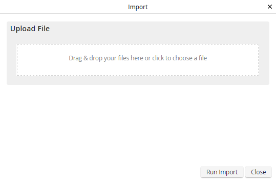 Import process messages