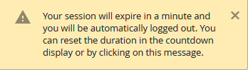 Notice for Auot-Logout