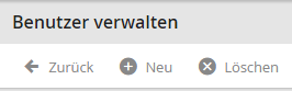 Neuen Benutzer anlegen Neuen Benutzer anlegen