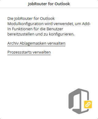 Modulkonfiguration JobRouter for Outlook