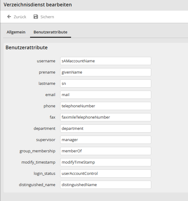 LDAP-Verzeichnis Attribute anlegen & bearbeiten