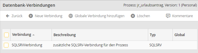 Datenbank-Verbindungen Übersicht