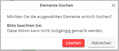 Sicherheitsabfrage zu Schritt löschen Sicherheitsabfrage zu Schritt löschen