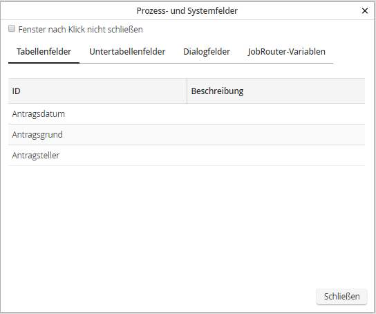 Prozess- und Systemfelder Prozess- und Systemfelder